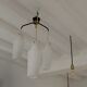 Suspension 3 globes en verre opalin