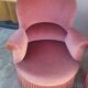 Série de 4 Fauteuils crapauds en velours ancien 1930s