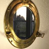 Brass porthole mirror 29 cm