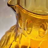 Amber colored Italian Carafe by MCM Empoli 1970s