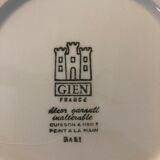 4 flat plates porcelain Gien
