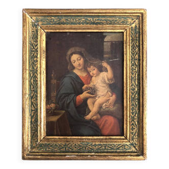 Italian Icon Blue Golden Wood Frame