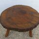 Brutalist stool in solid wood