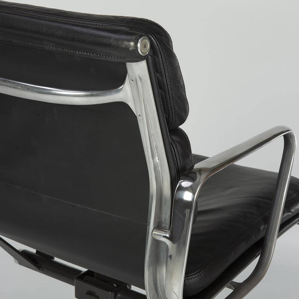 Black Herman Miller Original Eames EA435 ‘Soft Pad’ Desk Aluminium Chair