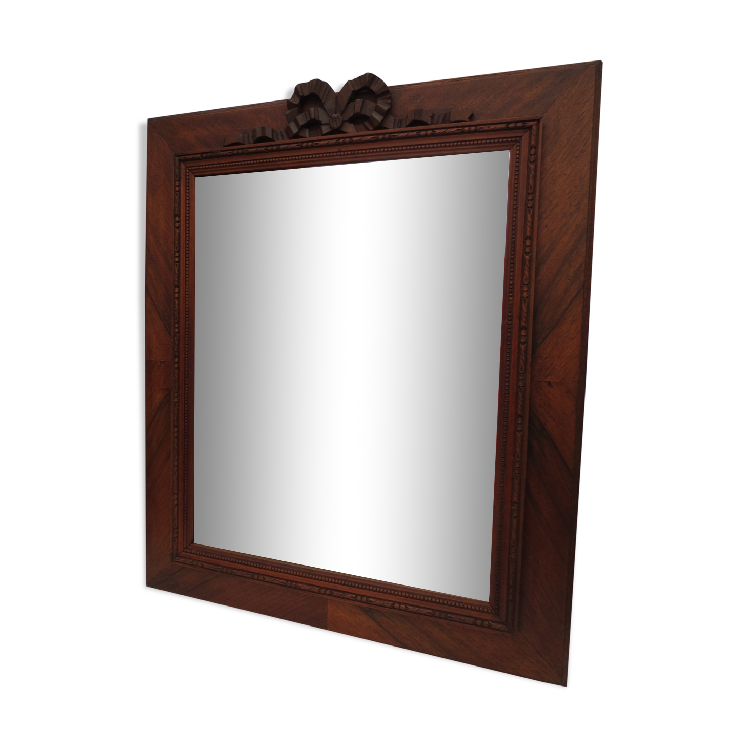 Rectangular antique mirror, wooden frame 37x55cm
