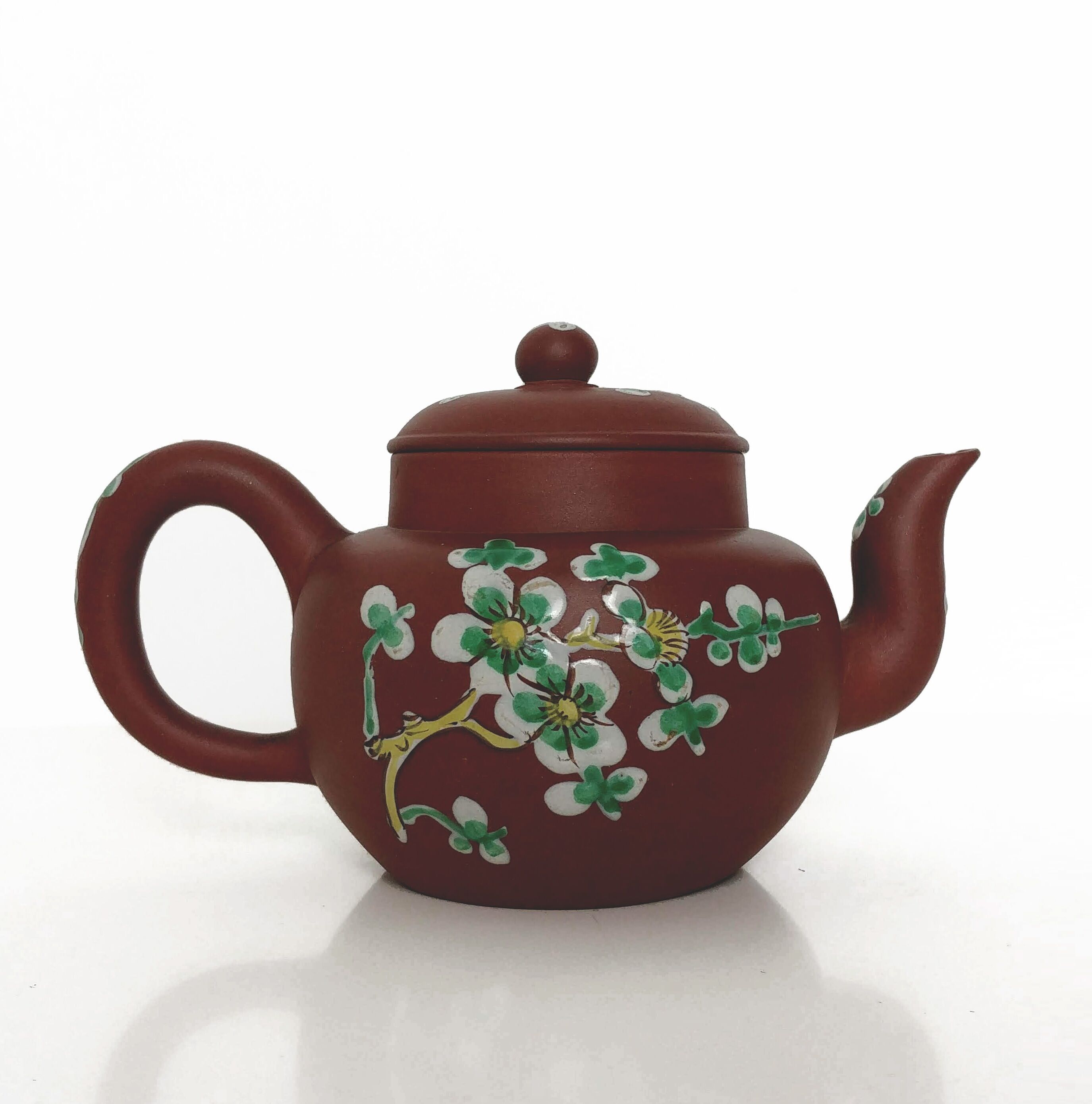 Pretty Ancient Chinese Teapot Enamelled