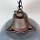 Industrial Grey Enamel and Cast Iron Pendant Light, 1960s
