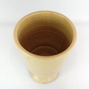Ceramic vase with light glaze and simpel pattern of unknown Danish artist, 1960s