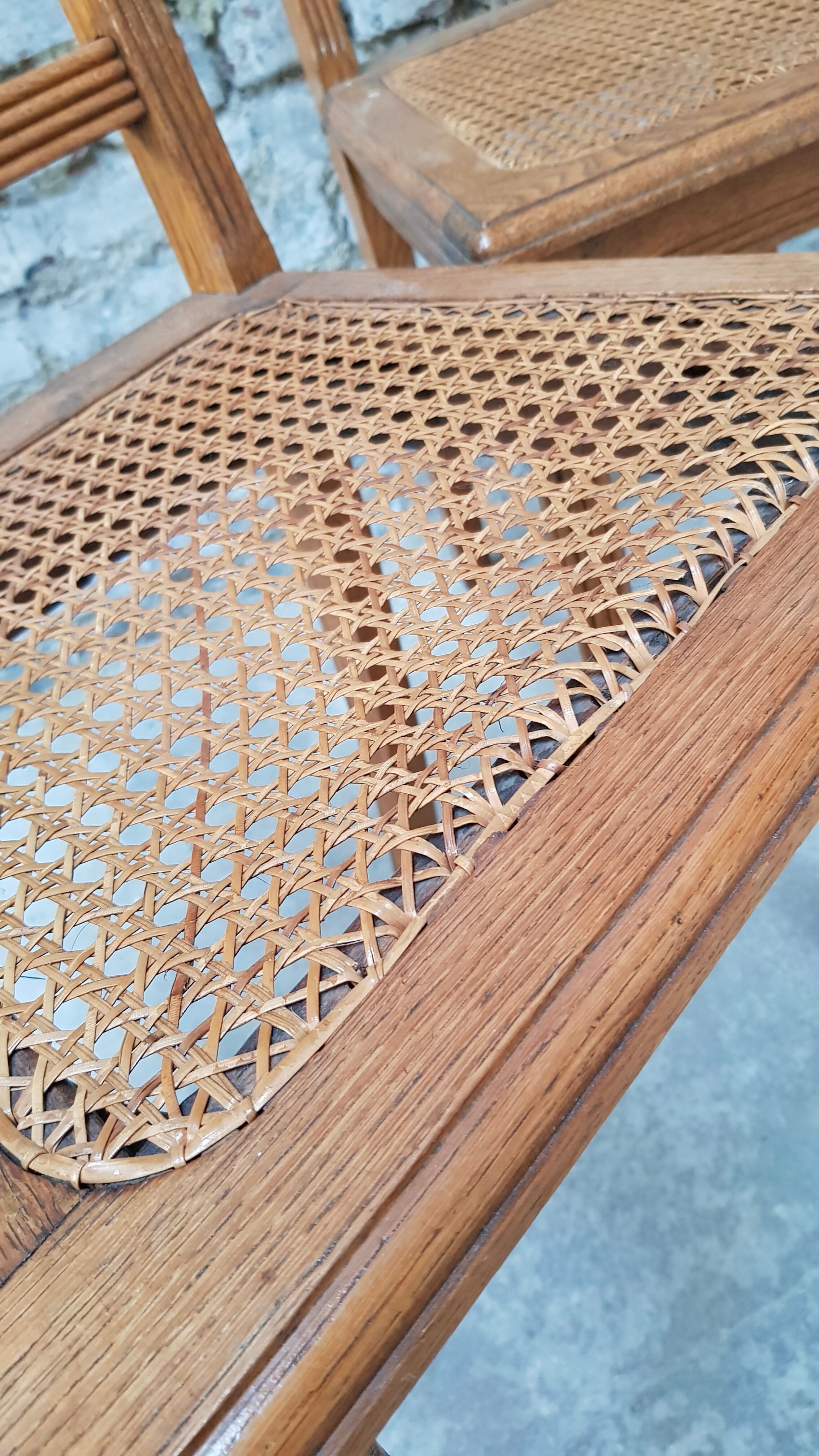 Lot 4 art deco cans chairs