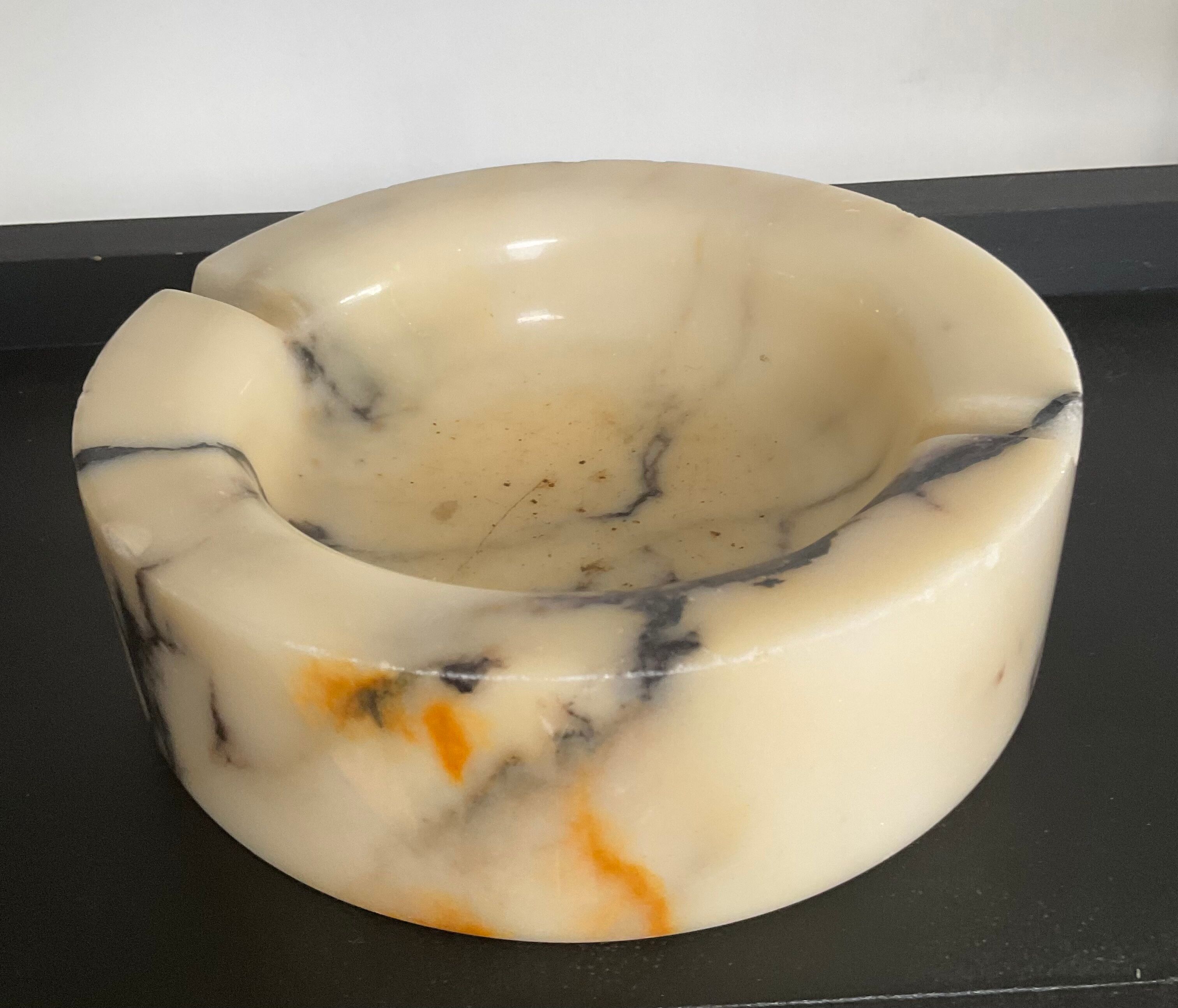 Ashtray empty vintage marble pocket 70s