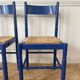 Paire de chaises en bois et corde