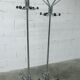 Coat rack with 12 chrome and black plastic hooks, 1960, 2m.