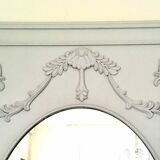 Oval mirror wood frame