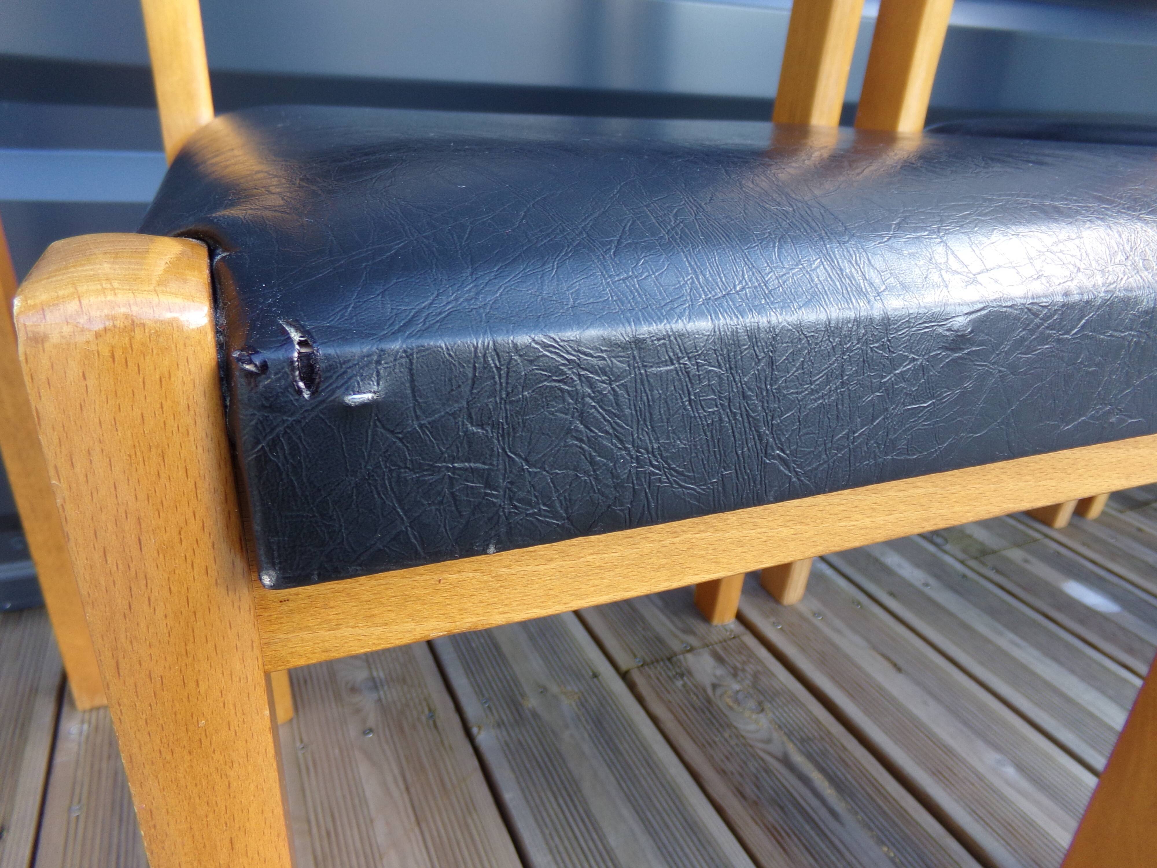 4 chairs baumann imitation black leather