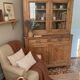 Antique two-body buffet in solid wood