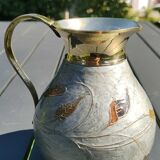 Decorative decanter in solid enamelled brass