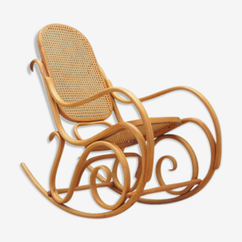 Beech rocking armchair, Danish design, 1970s, manufacturing: Denmark