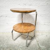 Double chrome harness wood tray