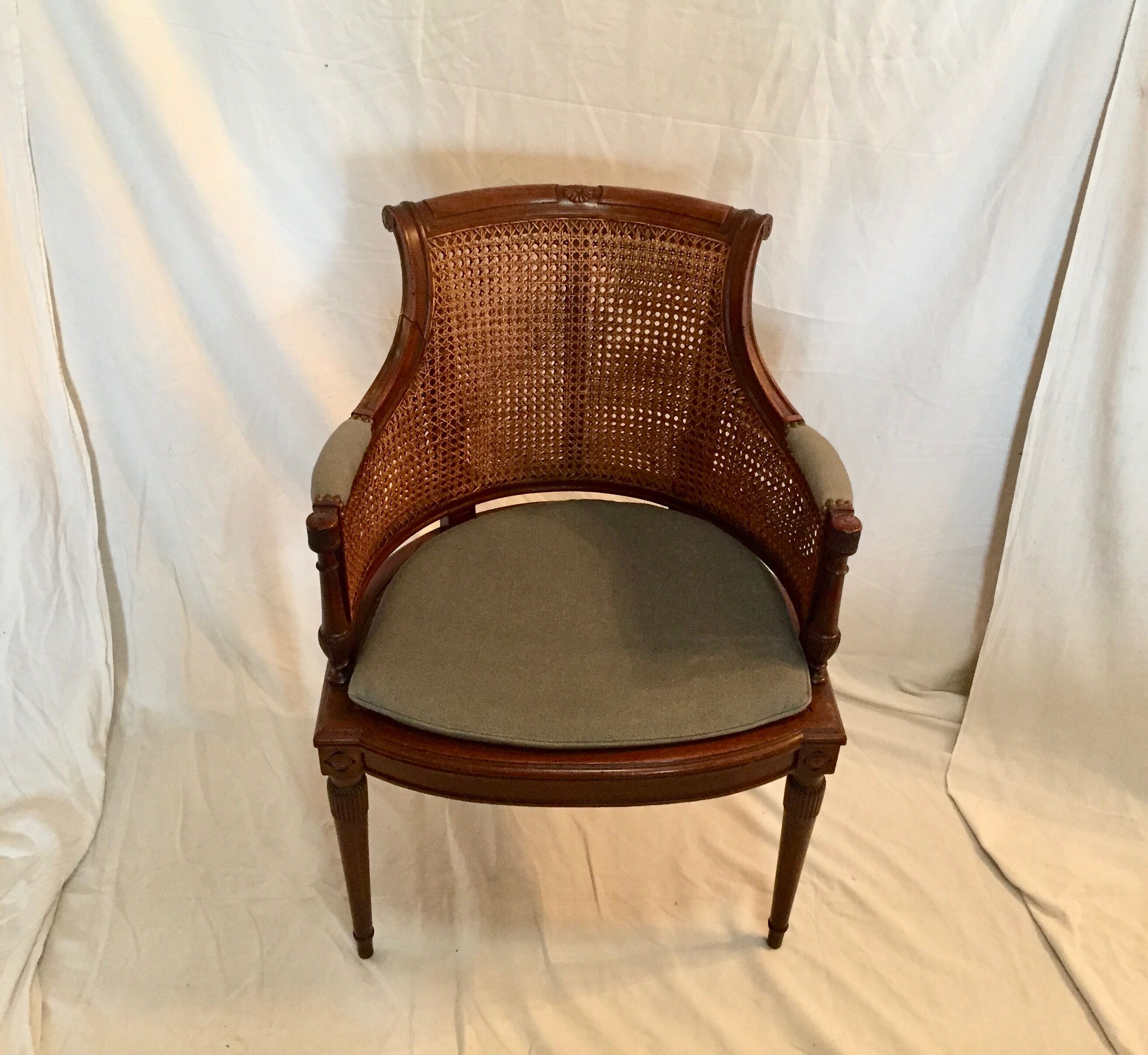 Caninboard office chair, 19th century