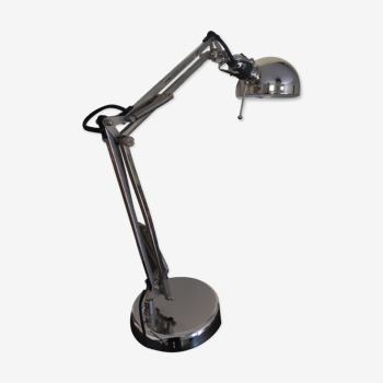 Articulated desk lamp chrome metal workshop style