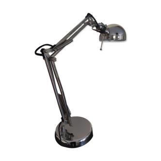 Articulated desk lamp chrome metal workshop style