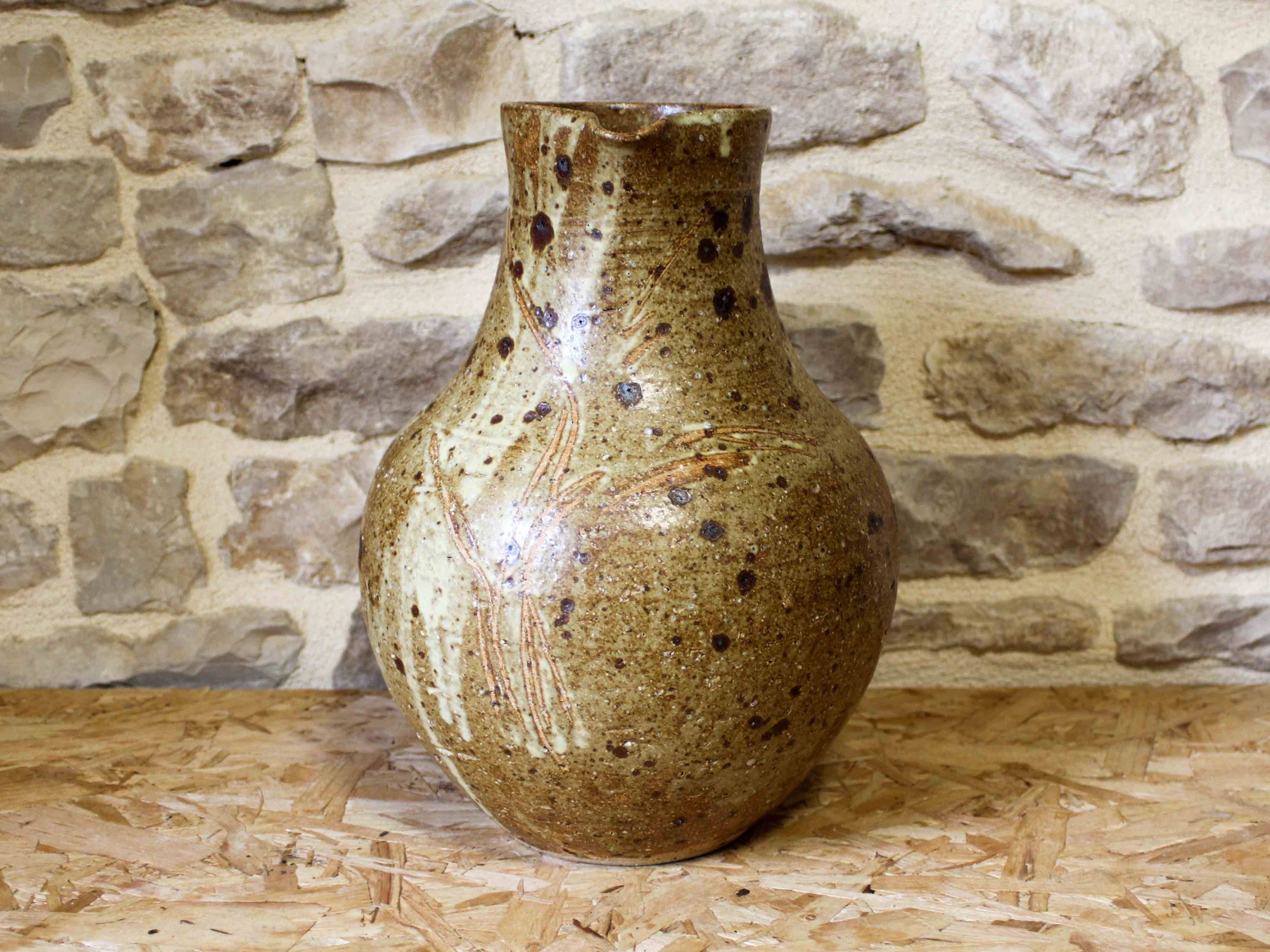 Stoneware pitcher by Alain Blanchard