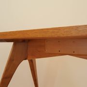 Oak desk, Italian design, 1970s, manufactured in Italy