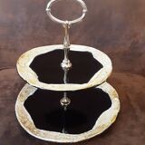 2-tier tray, handmade ceramic