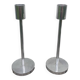 Pair of modernist aluminum candlesticks