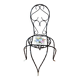 Plant holder "chair" in wrought iron and earthenware / vintage 60s-70s