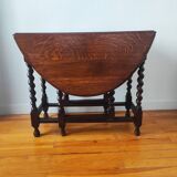 Antique folding table Gateleg solid oak