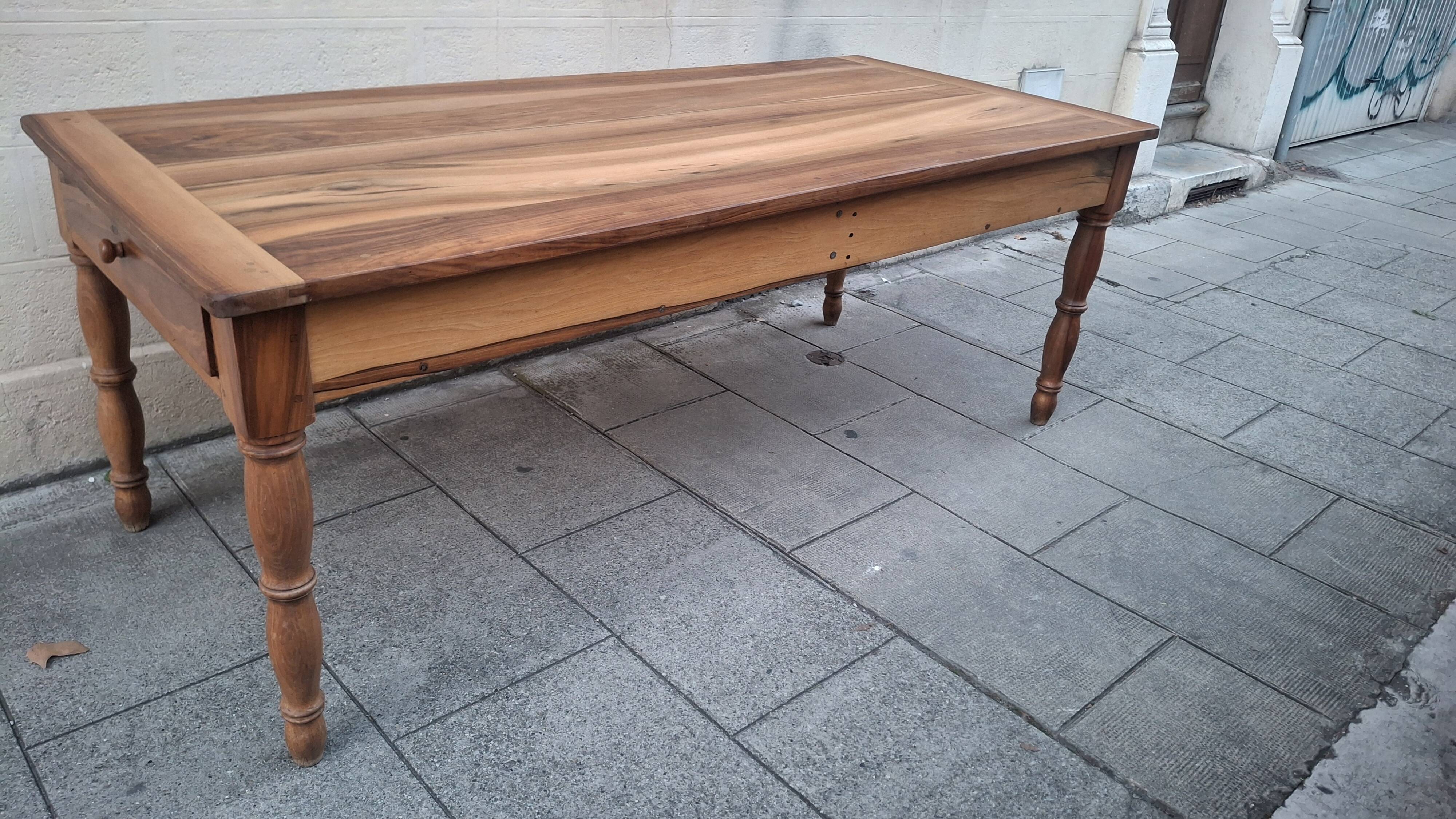 Walnut farmhouse table