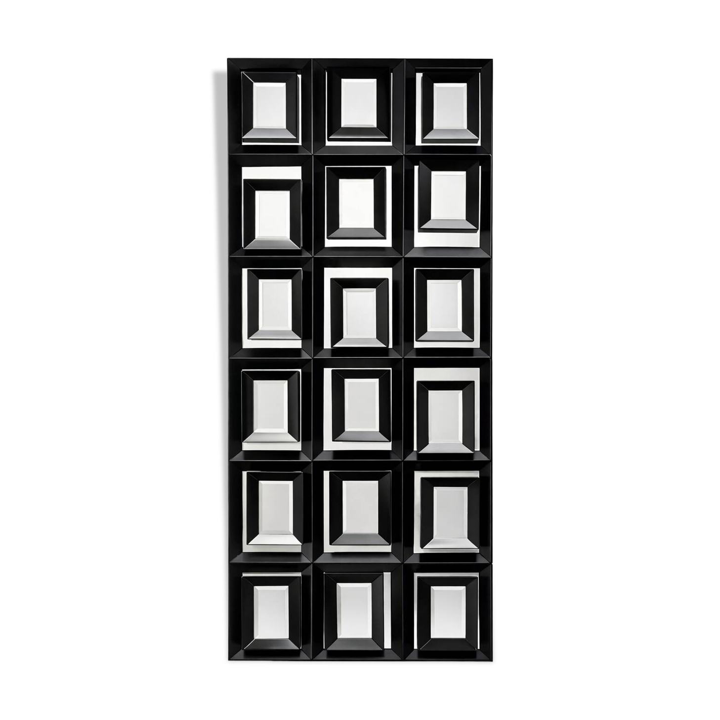 Christopher Guy "Cubism" Mirror 50-2351 – Black – New