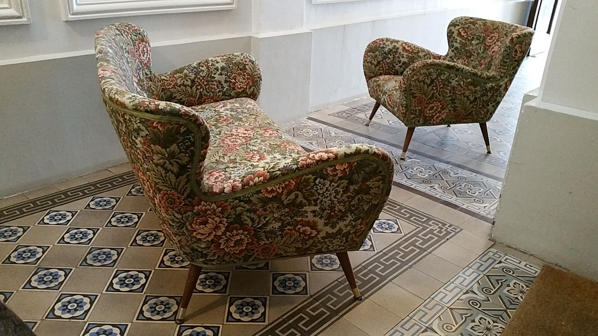 Organic couch 50s/60s design low Italian vintage