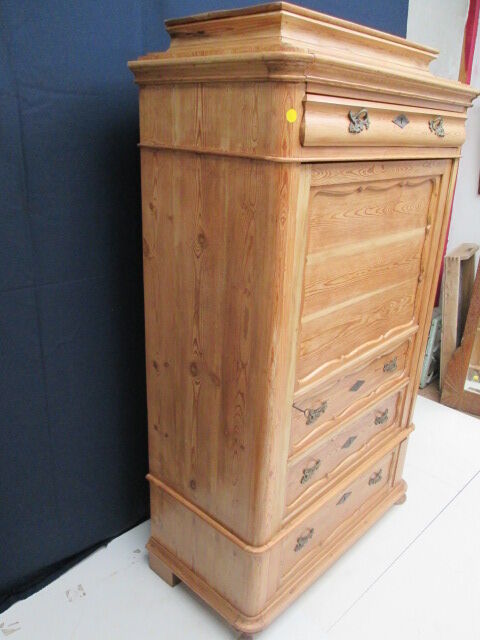 19th century Danish pine wardrobe