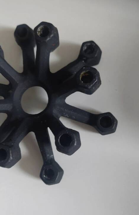 Scandinavian black cast iron candle holder, Danish Jens Quistgaard 1960