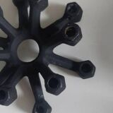Scandinavian black cast iron candle holder, Danish Jens Quistgaard 1960