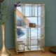 Vitrine vintage en verre et laiton