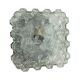 1970s square Hillebrand ceiling light made of thick pressed glass.
