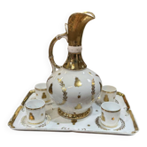 Service à liqueur style Empire, décor à la mouche