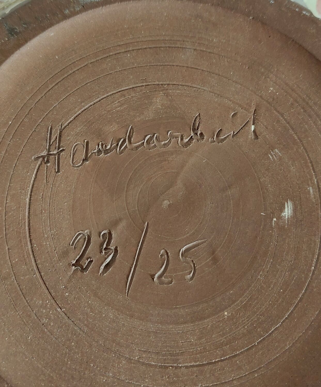 50s pottery vase numbered