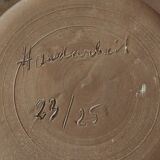 50s pottery vase numbered