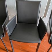 4 leather Twiggy chairs by Gebrüder Thonet