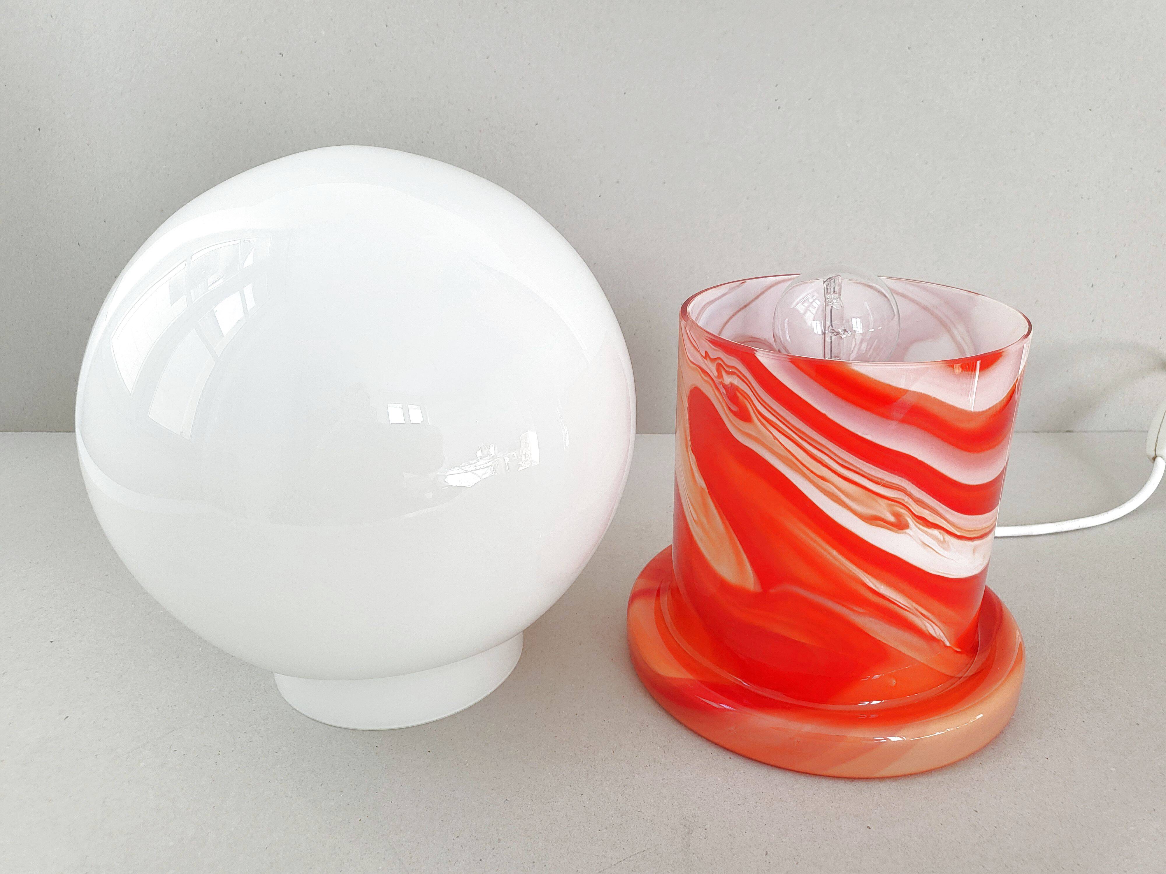 Lampe de table en verre de Murano 1960