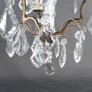 Chandelier, bronze/Baccarat crystal, 3 lights, Louis XV style, Fr, 1900