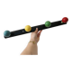 Wall-mounted coat rack, metal and colored wooden hook, 1960