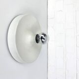 Space Age wall lamp by Staff Leuchten in aluminum, Flush Light, 1960-70