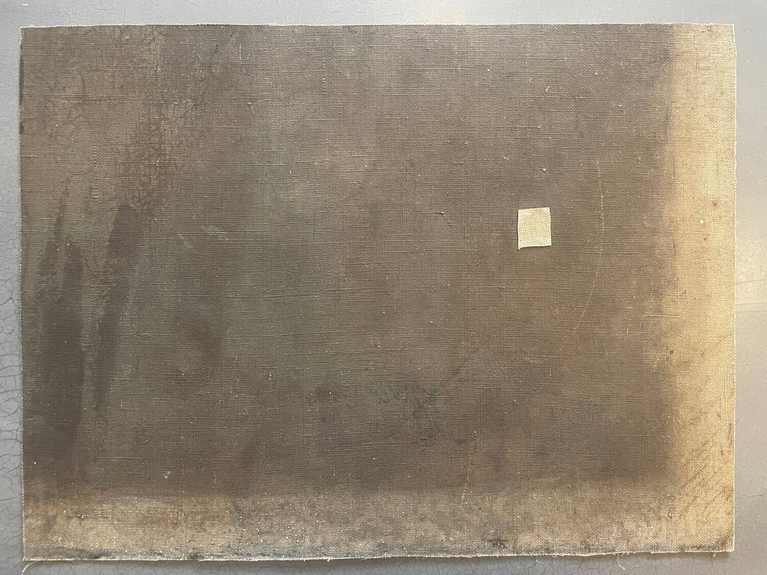 Antique painting of a harvest landscape 20th century