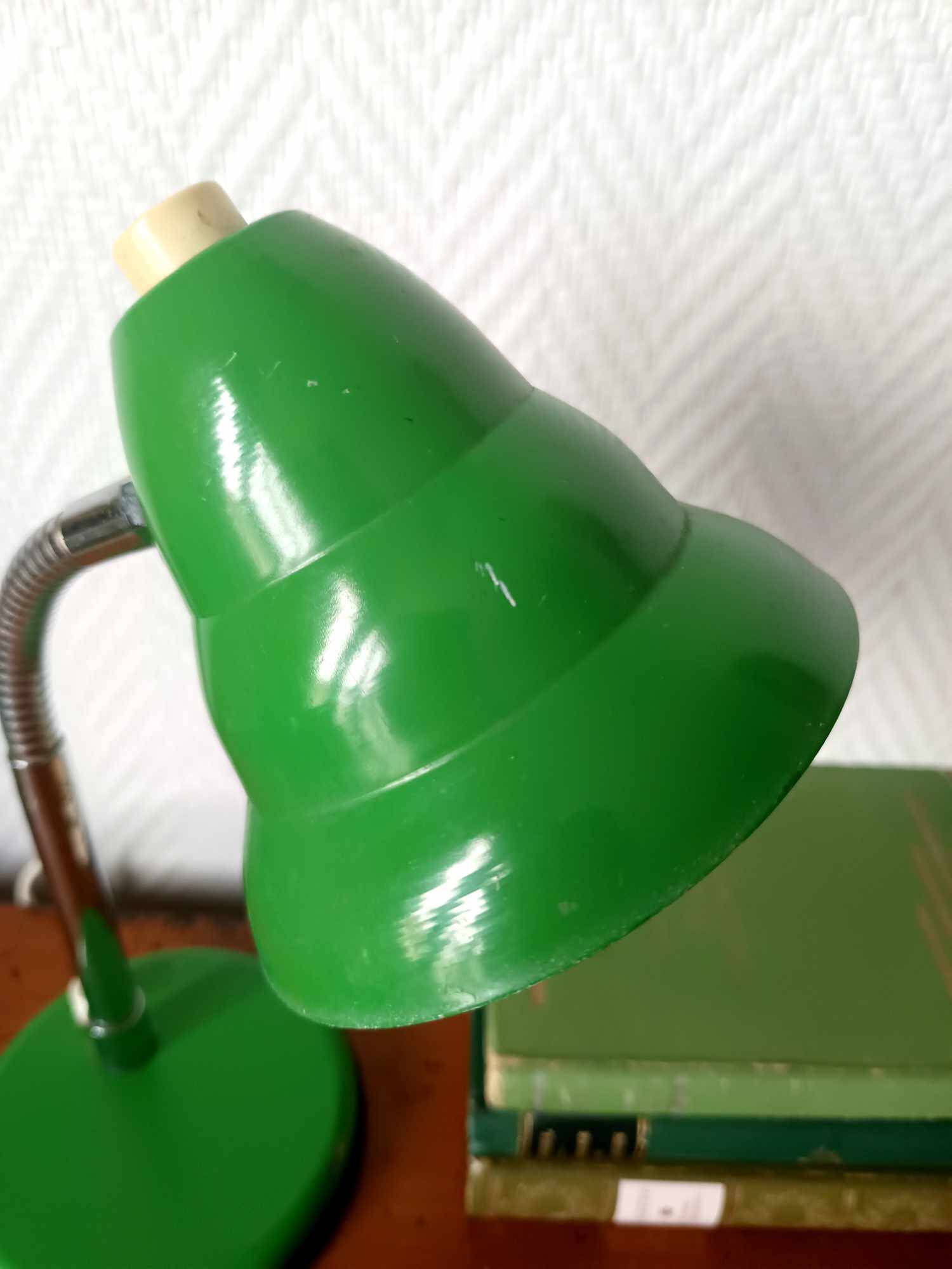 Vintage green cocotte lamp 1950