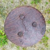 Raw wood tripod stool